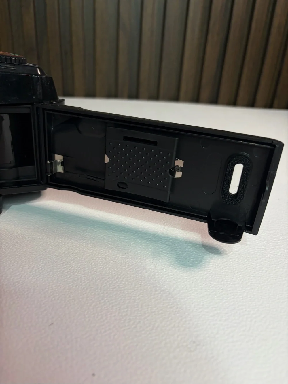 Olympus Black Film Camera with Detachable Flash Grip